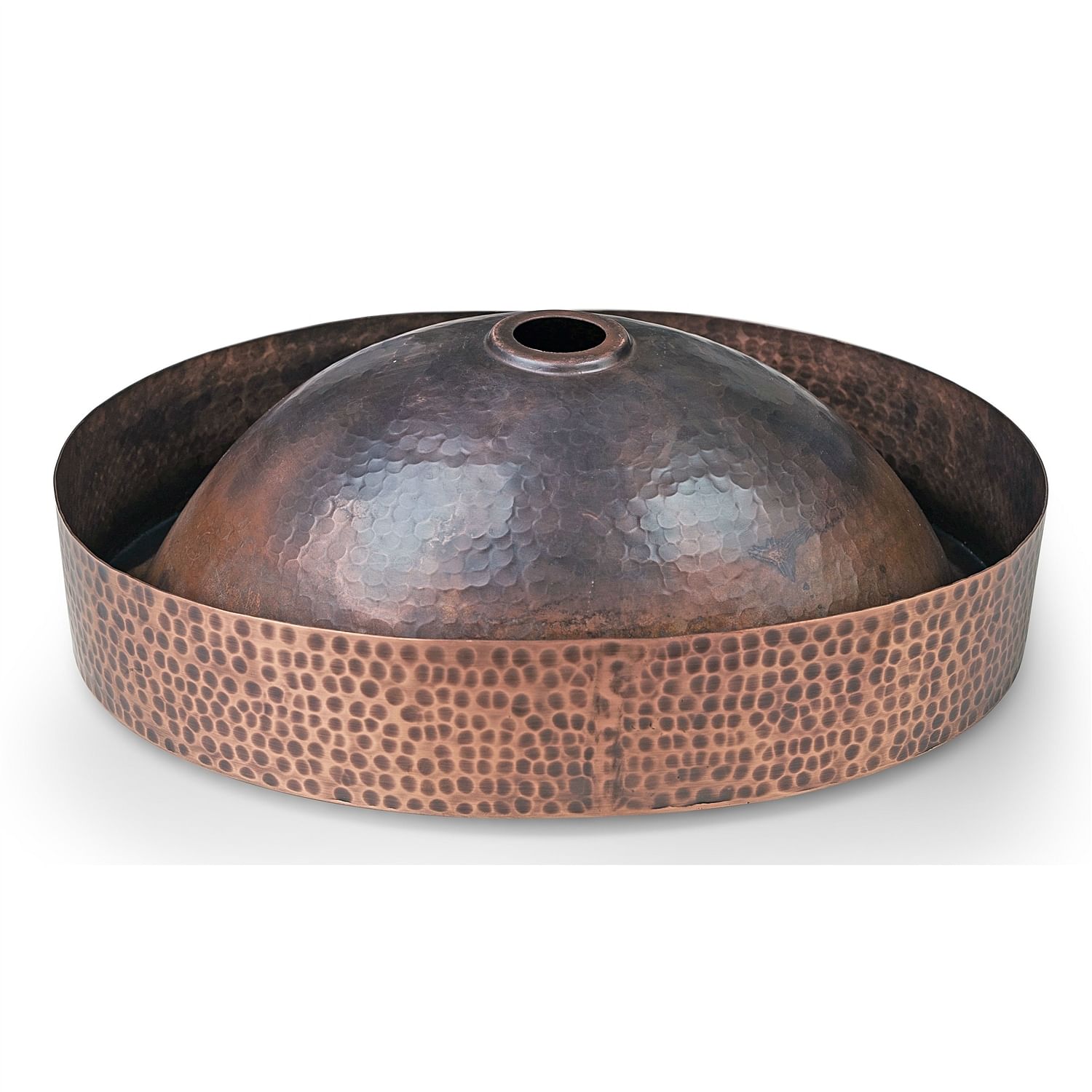 Oval Hammered Copper Bathroom Sink Drop-in or Vessel - Free Shipping