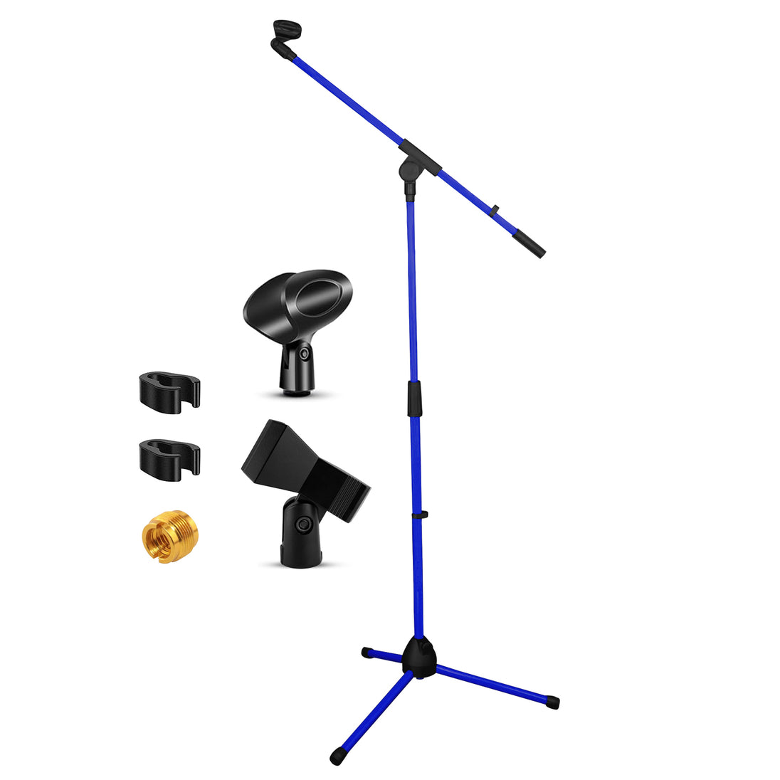 5Core Adjustable Tripod Mic Stand – Floor Microphone Stand with Boom Arm and Mic Holder