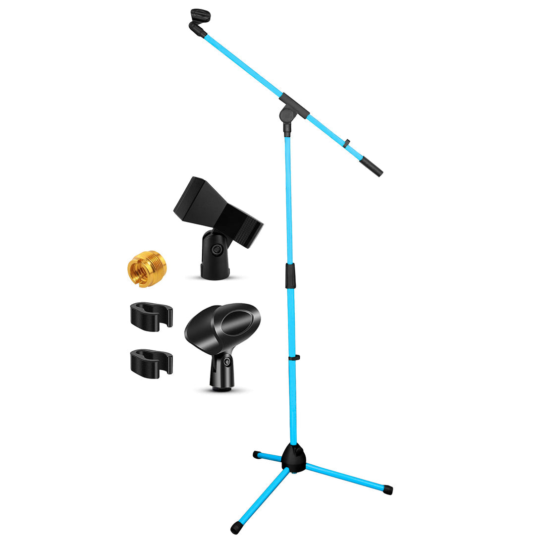 5Core Adjustable Tripod Mic Stand – Floor Microphone Stand with Boom Arm