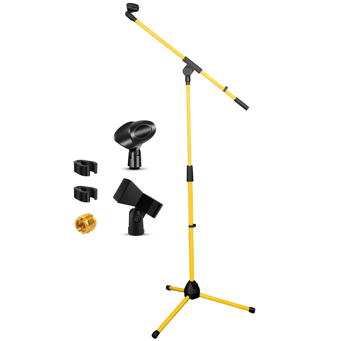 5Core Adjustable Tripod Mic Stand – Floor Microphone Stand with Boom Arm