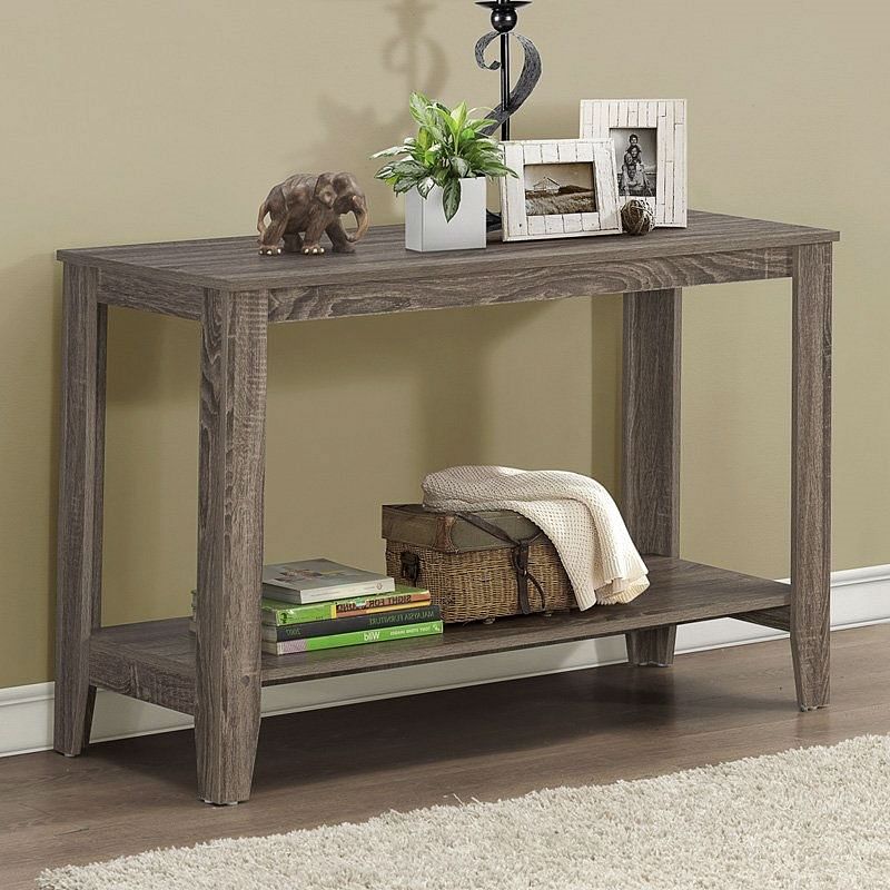 Sofa Table Console Table in Dark Taupe Wood Finish - Free Shipping