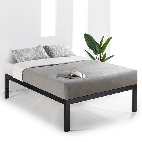 Twin size 18 Inch Easy Assemble Metal Platform Bed Frame Wooden Slats - Free Shipping 