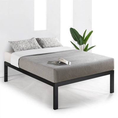 Twin size 18 Inch Easy Assemble Metal Platform Bed Frame Wooden Slats - Free Shipping 
