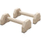 Soozier Push up Handles, Wooden Parallettes Bars with Non-Slip Base, Calisthenics Equipment for Home, Gym, Fitness, Exercise, Natural Wood