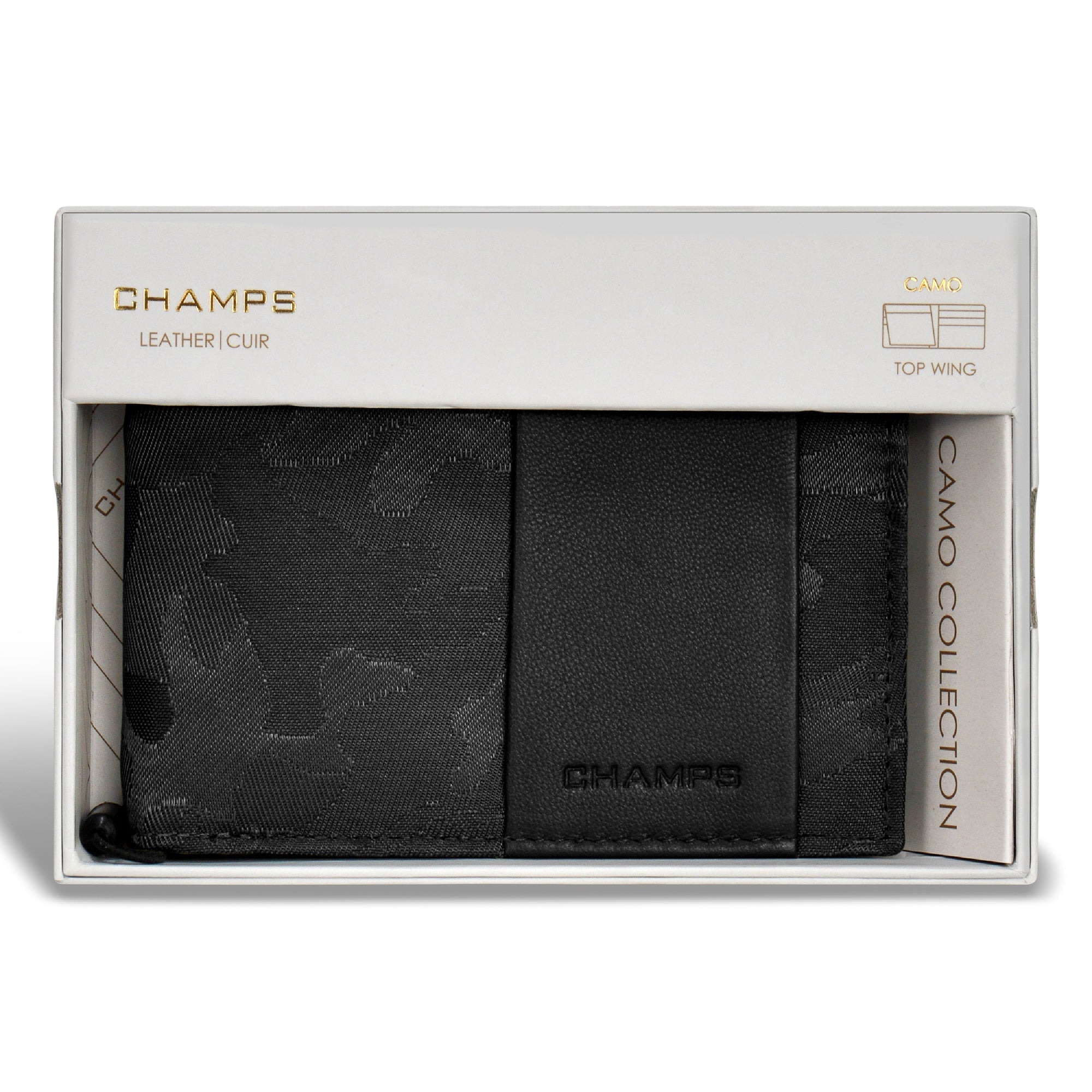 Camo / Leather Top Wing Wallet 