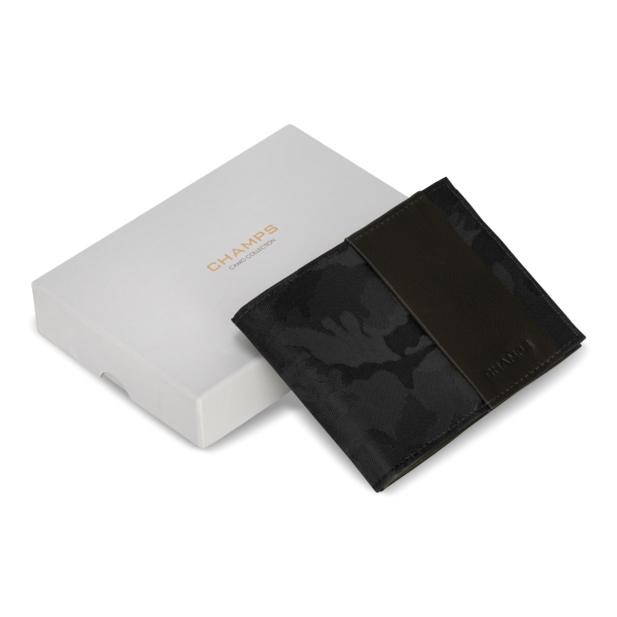 Camo / Leather Center Wing Wallet 
