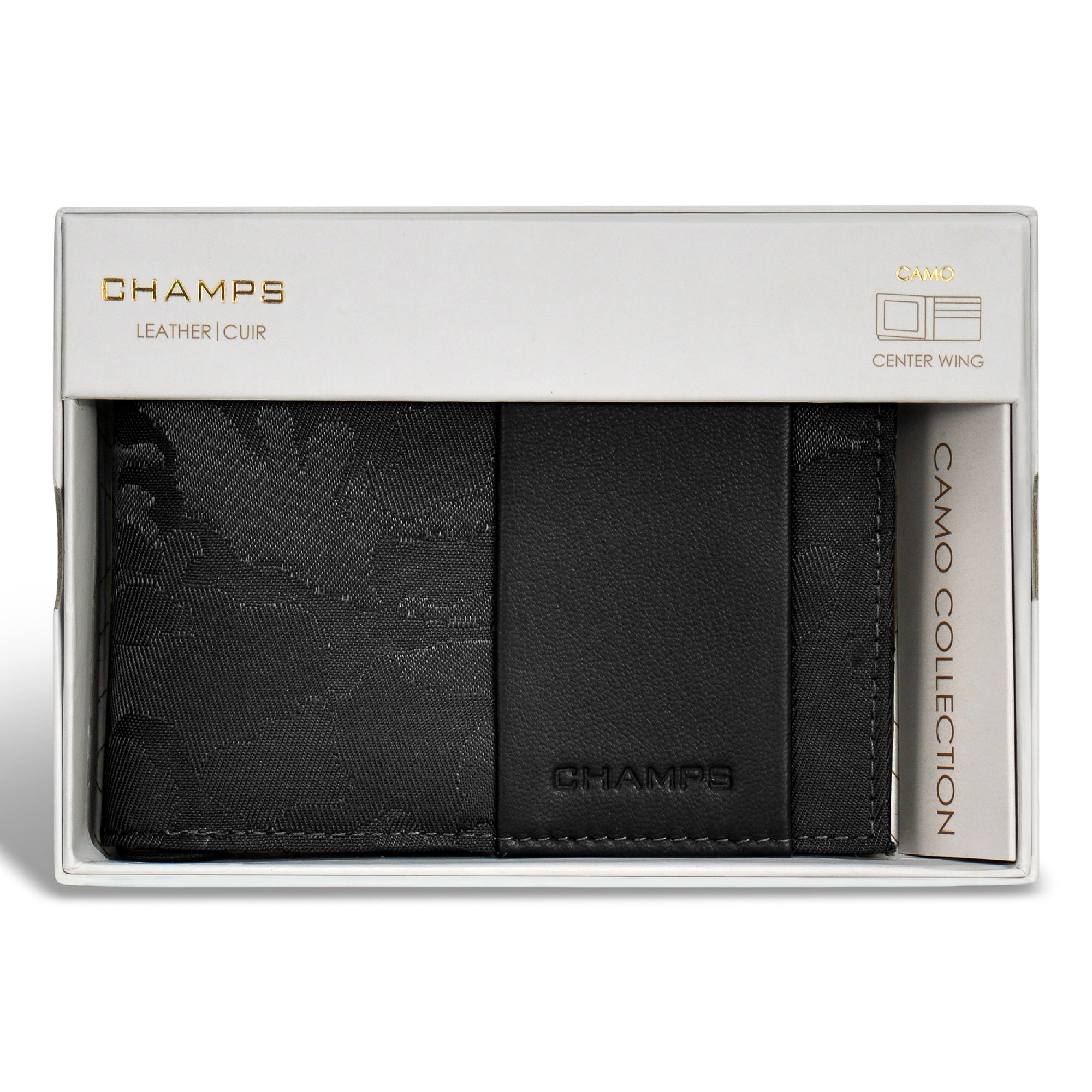 Camo / Leather Center Wing Wallet 