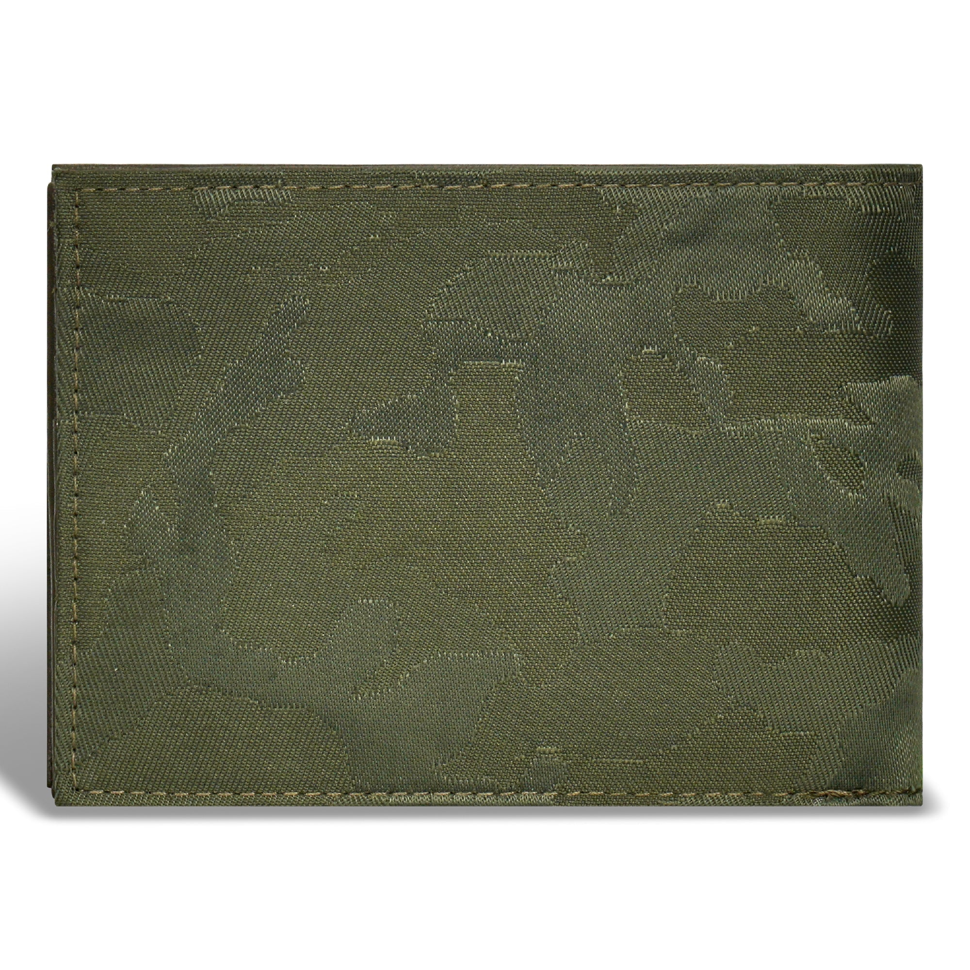 Camo / Leather Center Wing Wallet 