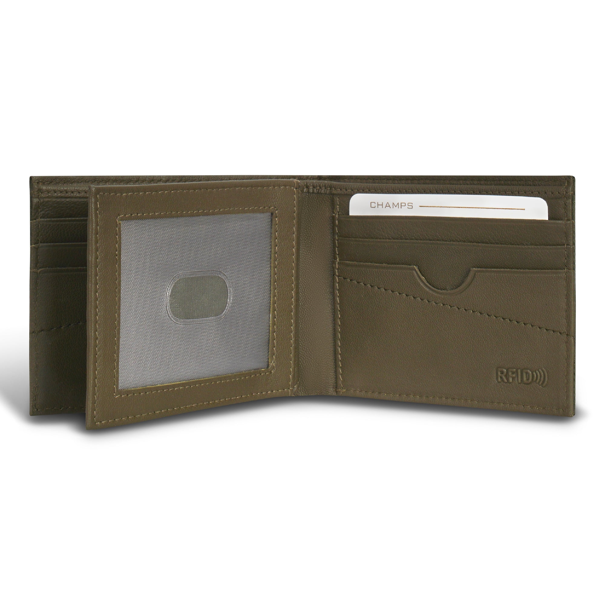 Camo / Leather Center Wing Wallet 