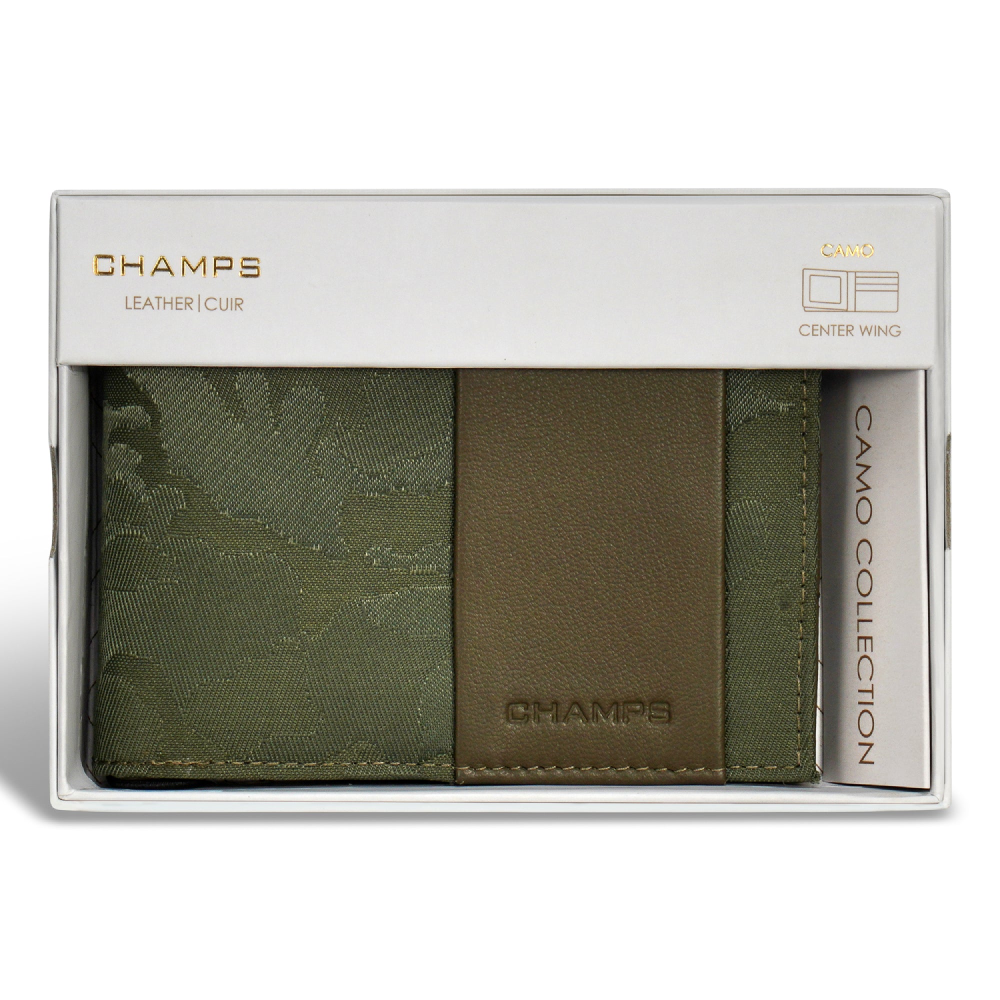 Camo / Leather Center Wing Wallet 