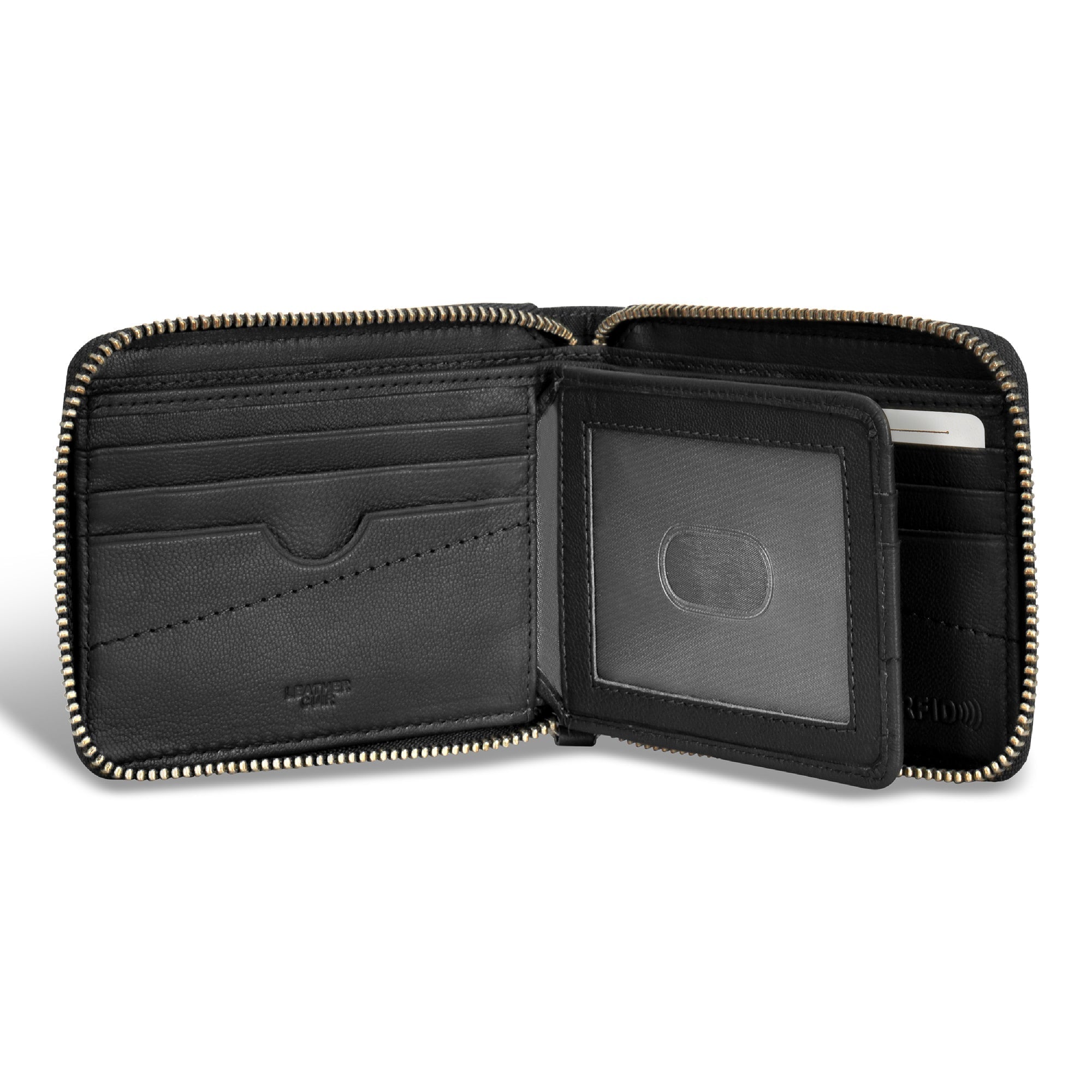 Camo / Leather Zip Around Wallet 