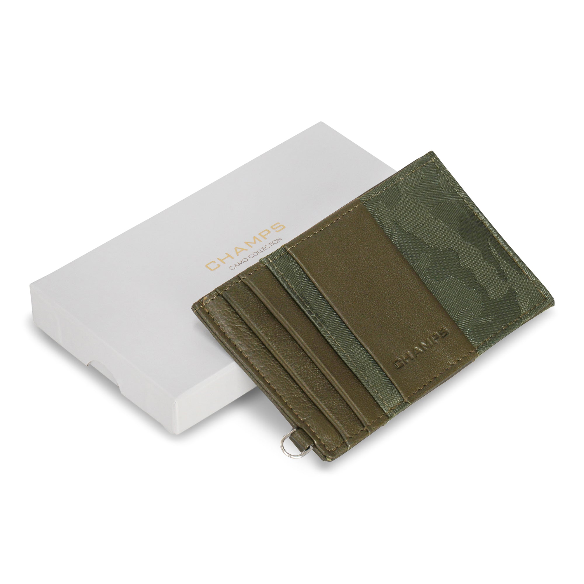 Camo / Leather Slim Cardholder 