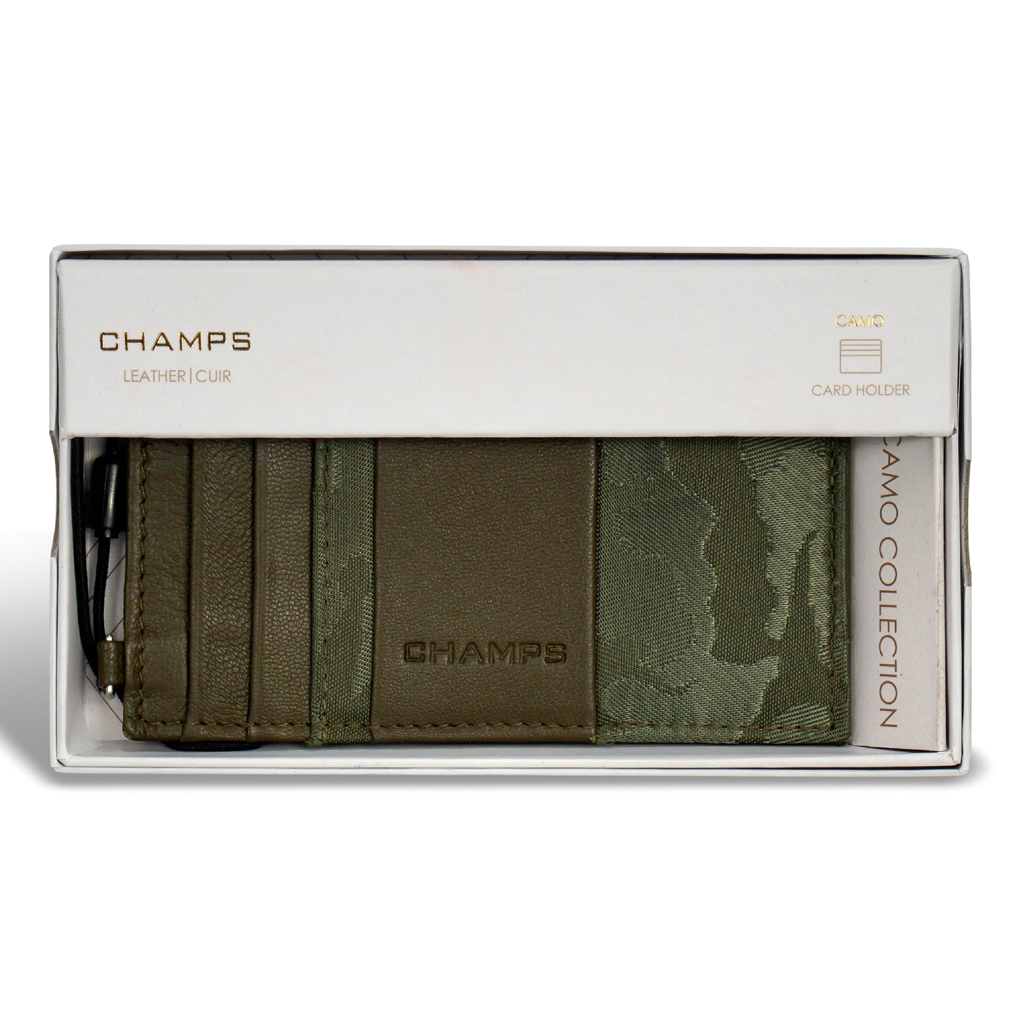 Camo / Leather Slim Cardholder 