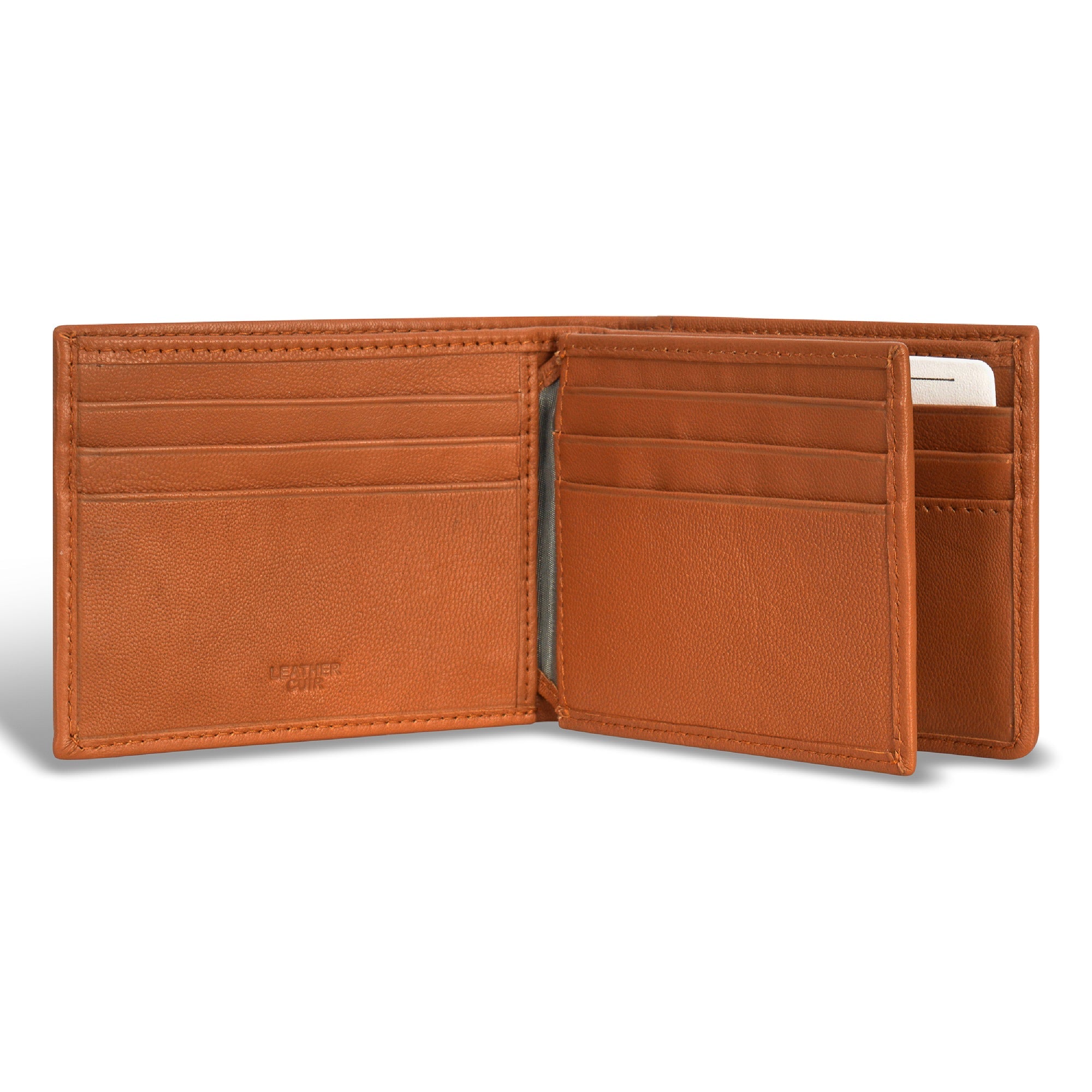 Denim / Leather Zip Around Wallet 