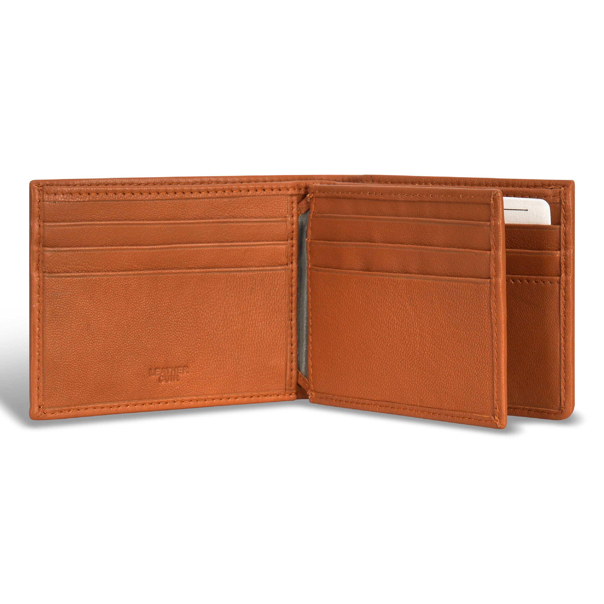 Denim / Leather Zip Around Wallet 