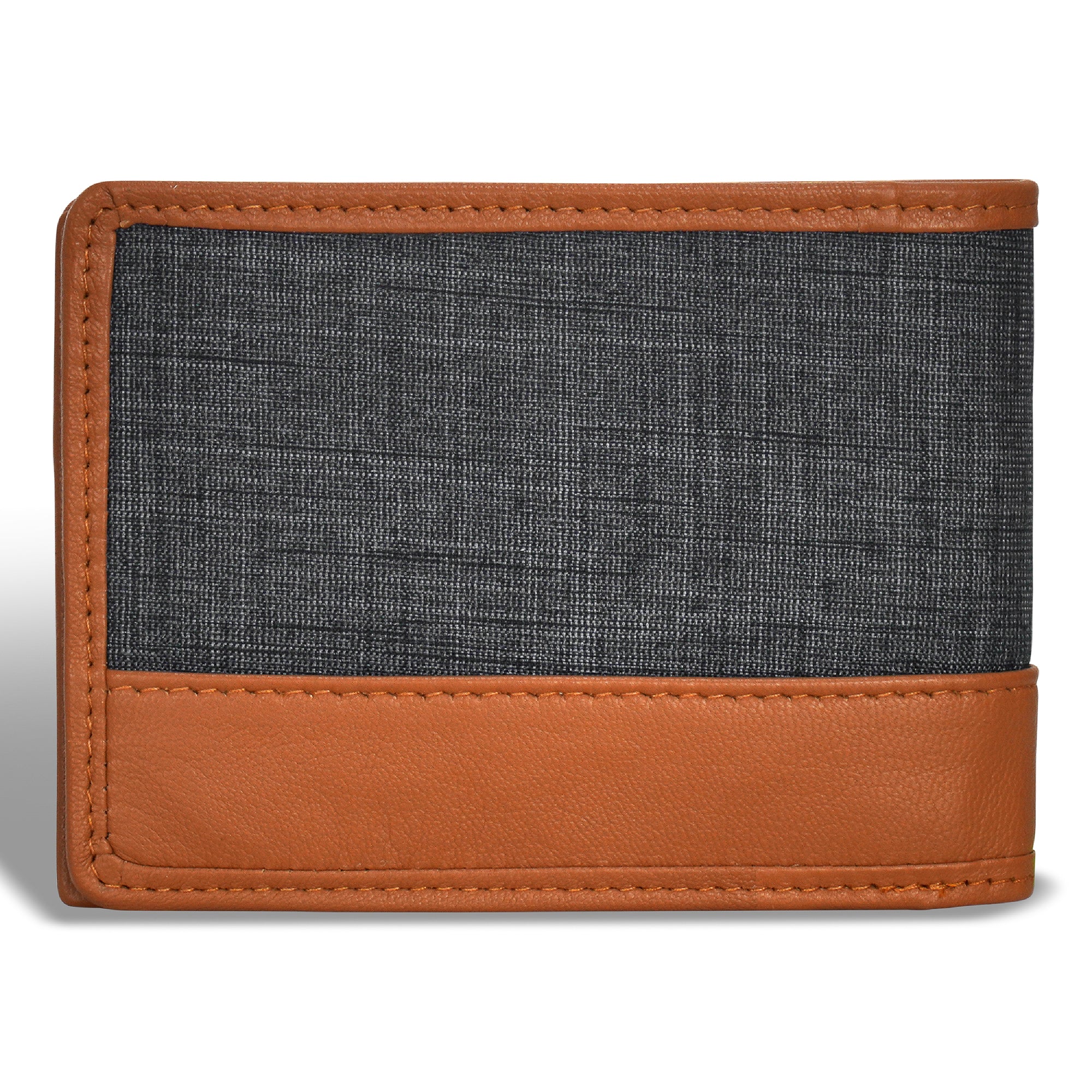 Denim / Leather Zip Around Wallet 