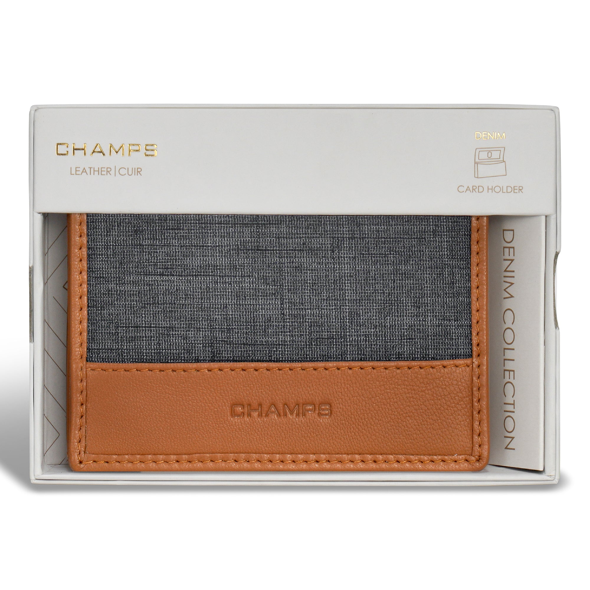 Denim / Leather Cardholder 