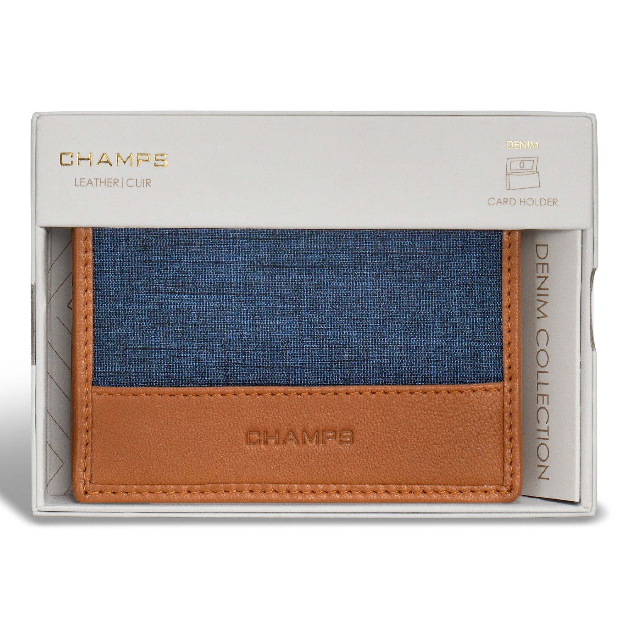 Denim / Leather Cardholder 