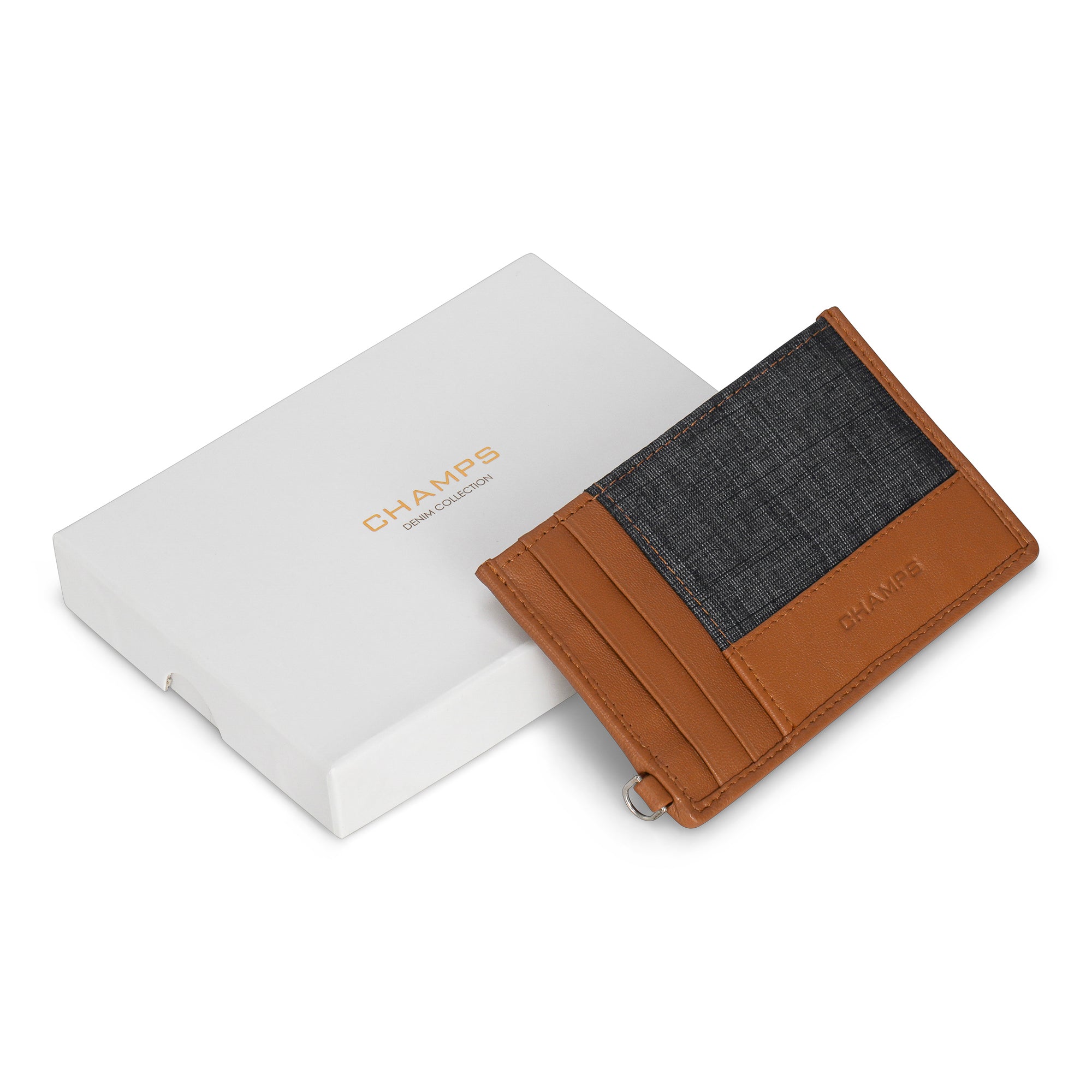 Denim / Leather Slim Cardholder 