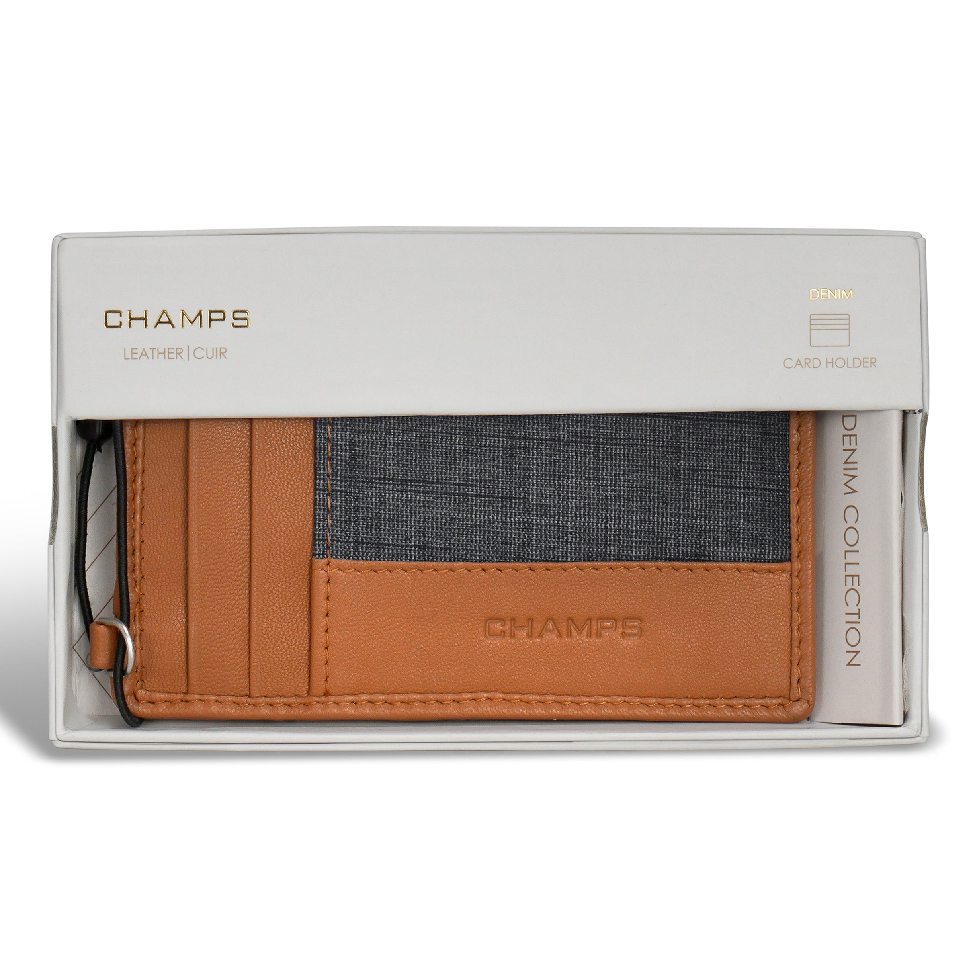 Denim / Leather Slim Cardholder 