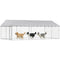 Galvanized Steel Outdoor Dog Kennel with Roof, Safety Locks, for Backyard, 19.7' x 9.8' x 7.1'