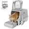 XL Stainless Steel Cat Litter Box, Kitty Litter Box with Flip Cover, Pedal, Deodorizer, for Big Cats