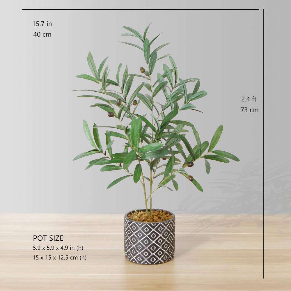 Madero Potted Faux Olive Plant 