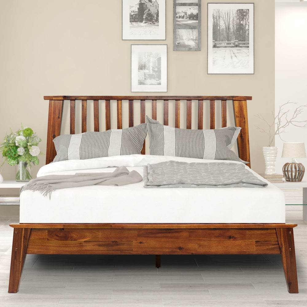 Kaylin Deluxe Wood Platform Bed Frame 