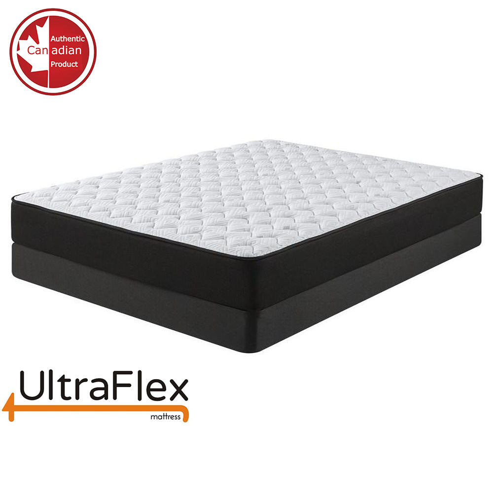 UltraFlex PURITY- Orthopedic Spinal Care, Cool Gel Posture Support Mattress, Pressure Relief Foam Encased Quilting for Low Motion Transfer (Made in Canada)- With Waterproof Mattress Protector 