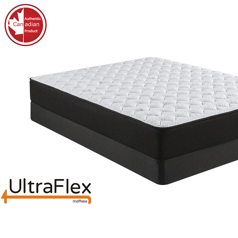 UltraFlex PURITY- Orthopedic Spinal Care, Cool Gel Posture Support Mattress, Pressure Relief Foam Encased Quilting for Low Motion Transfer (Made in Canada)- With Waterproof Mattress Protector 