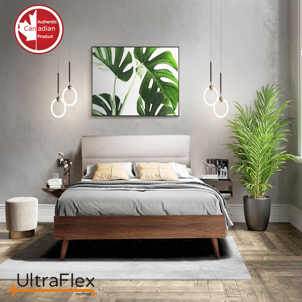 UltraFlex PURITY- Orthopedic Spinal Care, Cool Gel Posture Support Mattress, Pressure Relief Foam Encased Quilting for Low Motion Transfer (Made in Canada)- With Waterproof Mattress Protector 