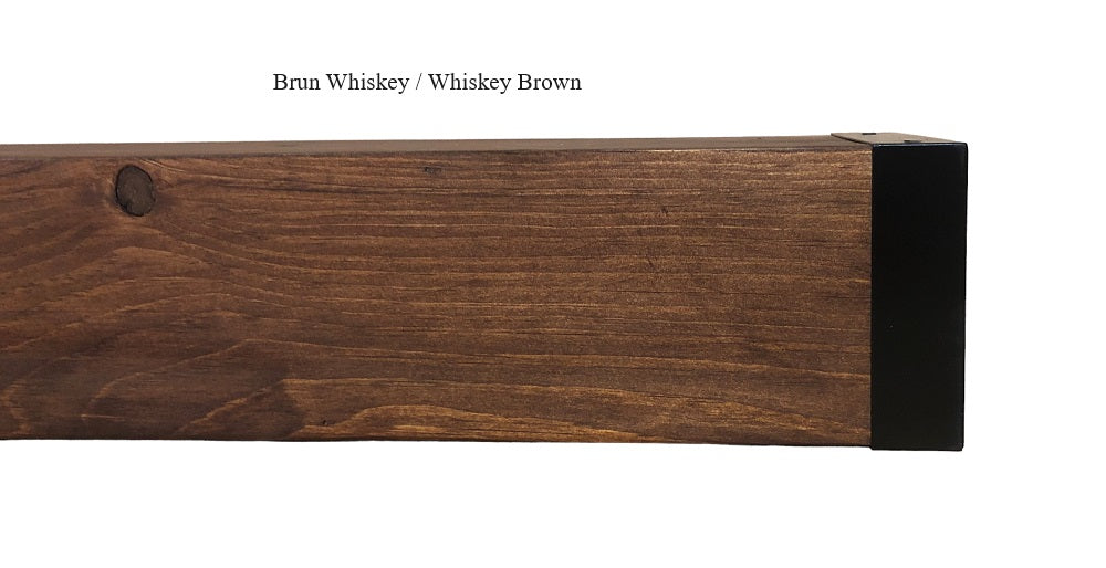 Étagère Style manteau de foyer avec embouts en métal 