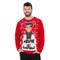 Elfie Hashtag Sweater | Funny Holiday Sweater with Elf Selfie Design, Bright Red Festive Knit