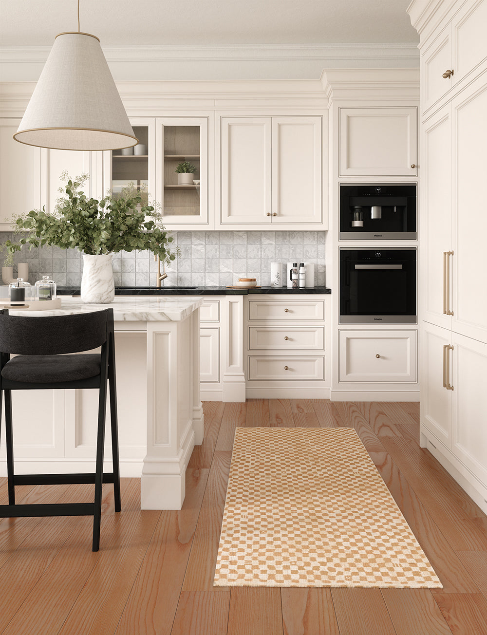 Metro Checkered Natural Rug 