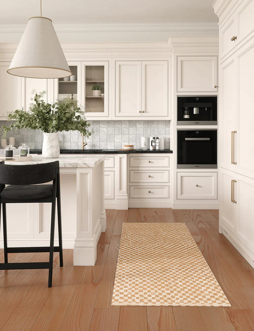 Metro Checkered Natural Rug 