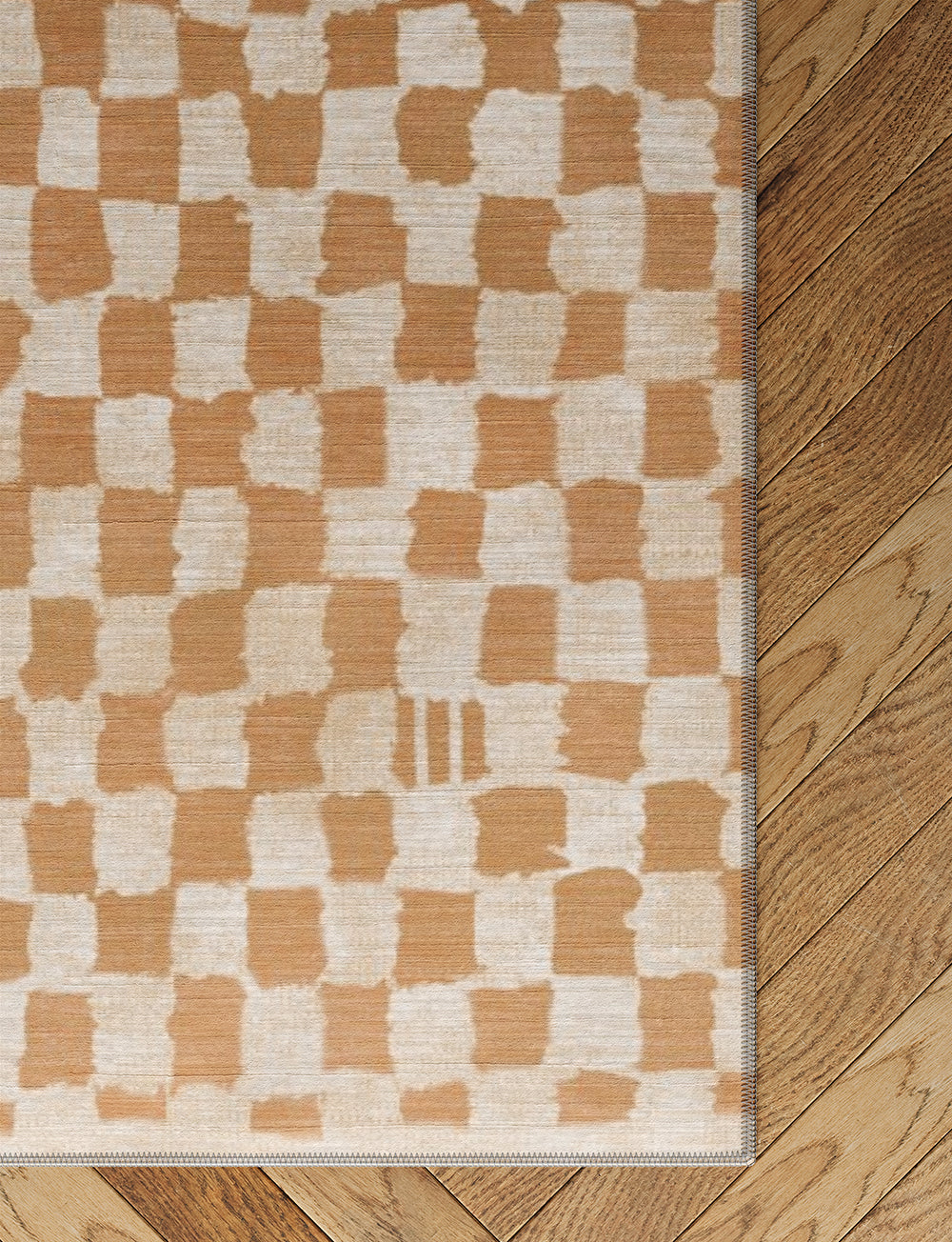 Metro Checkered Natural Rug 