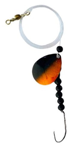 Single Hook Colorado Spinner – Midnight Gold Blade Lure 