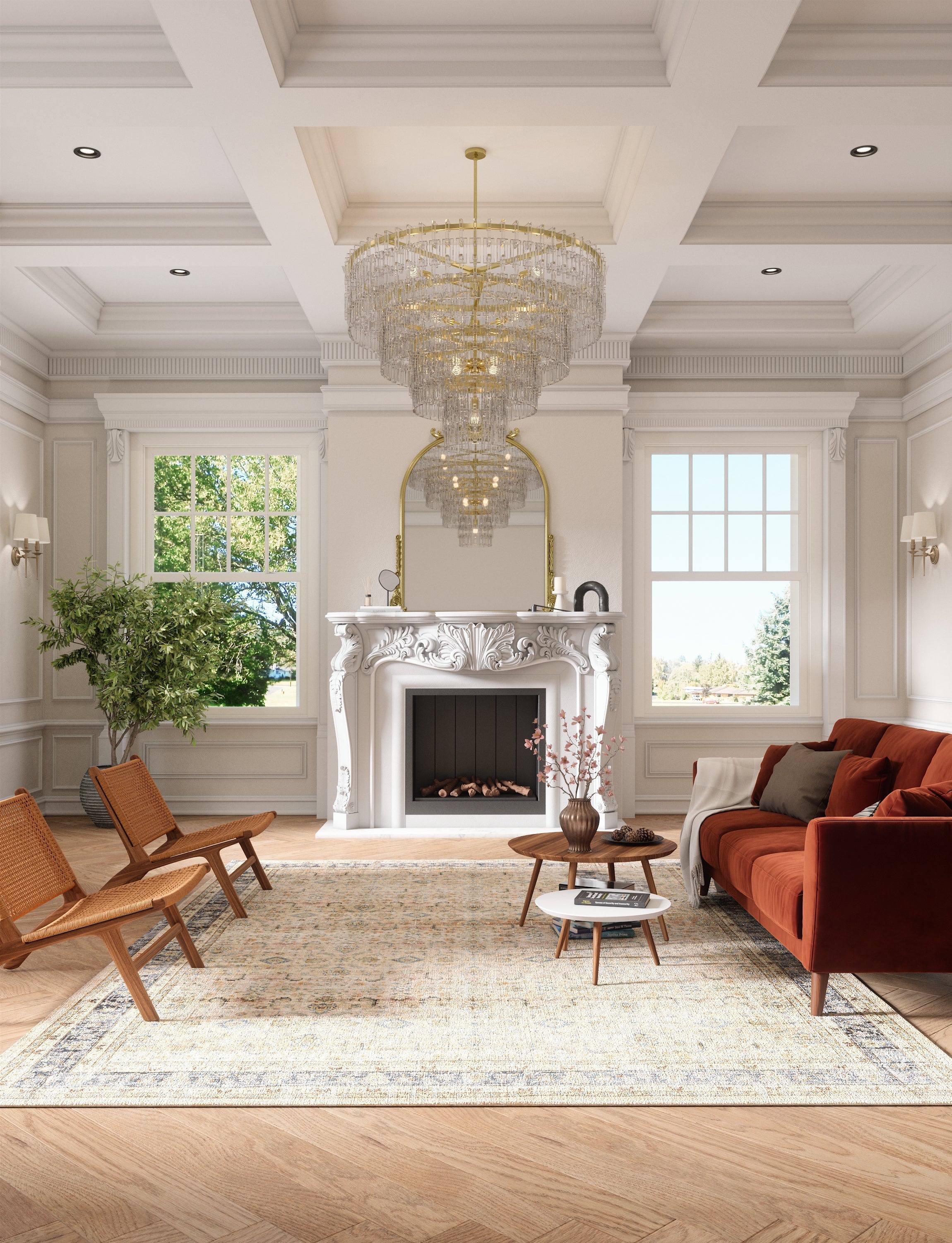 Miriam Yellow Beige Rug 