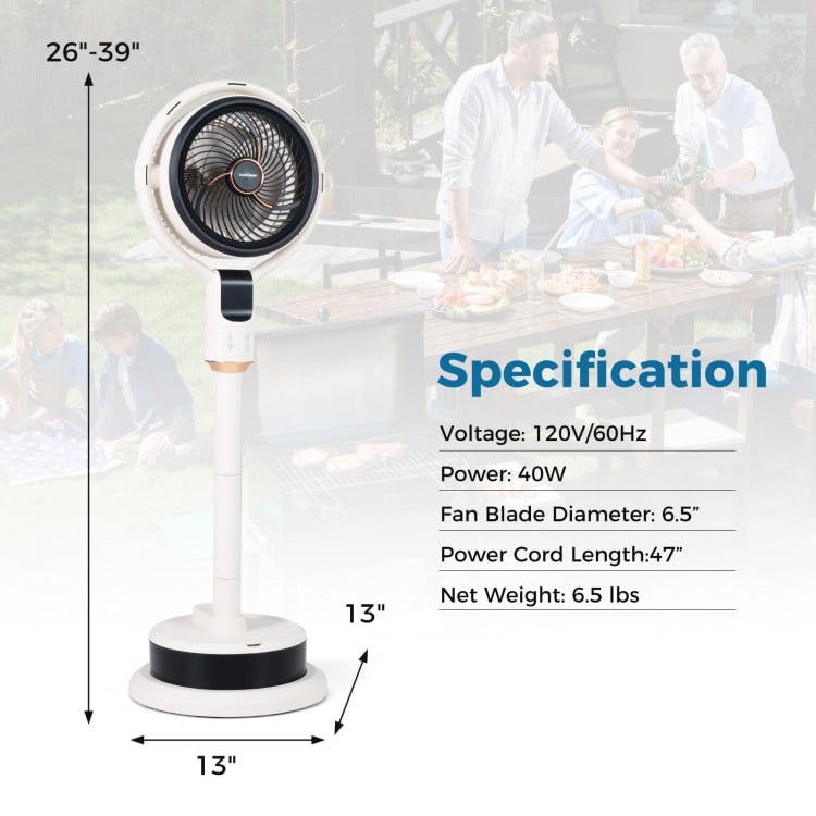 Misting Pedestal Fan Air Circulator with 90° Auto Oscillation Floor Standing Fan with 8 Speeds