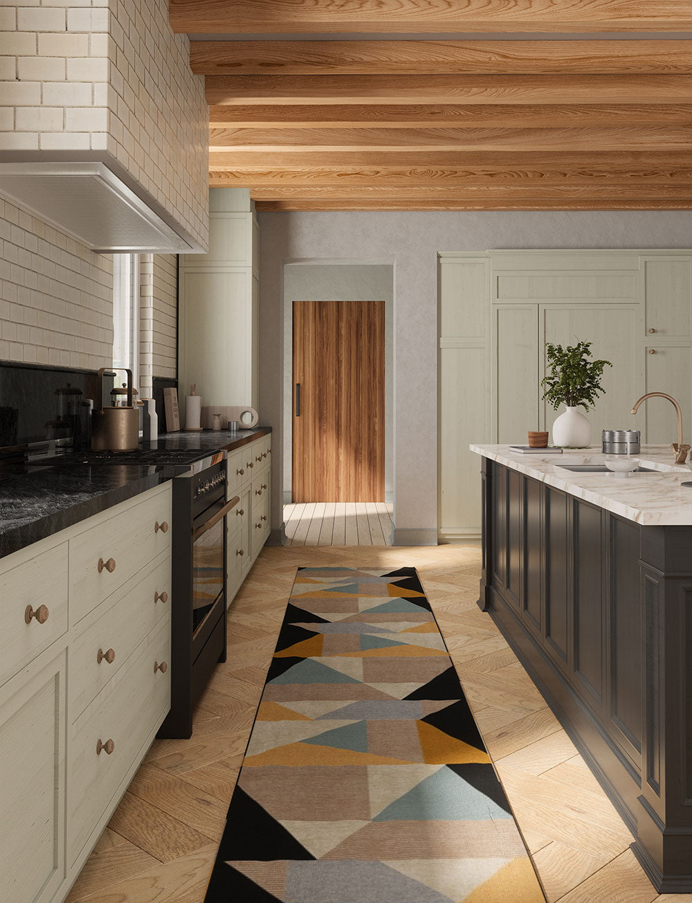 Mizza Black Yellow Multicolor Rug 