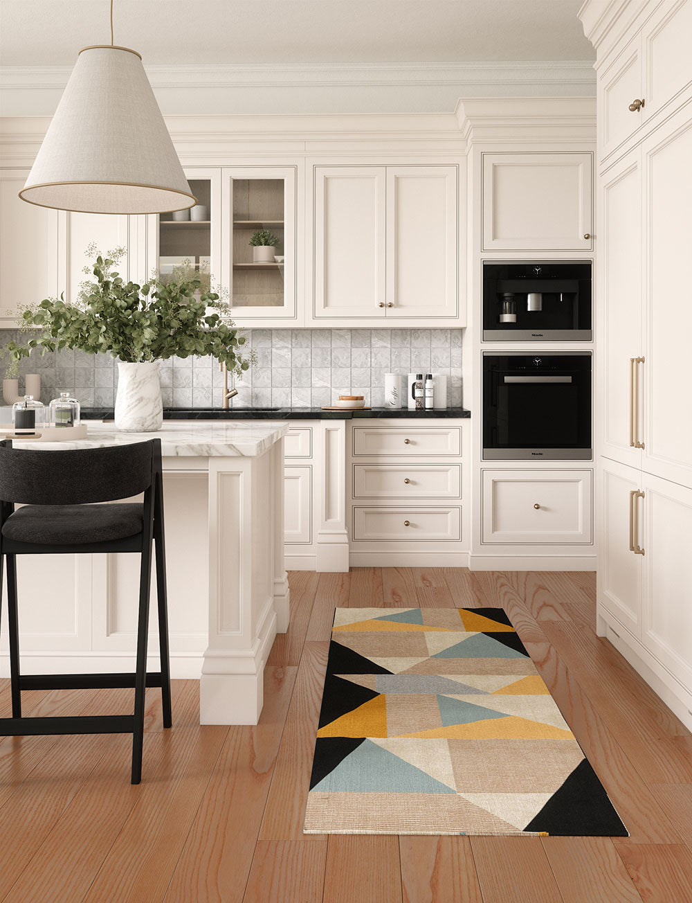 Mizza Black Yellow Multicolor Rug 