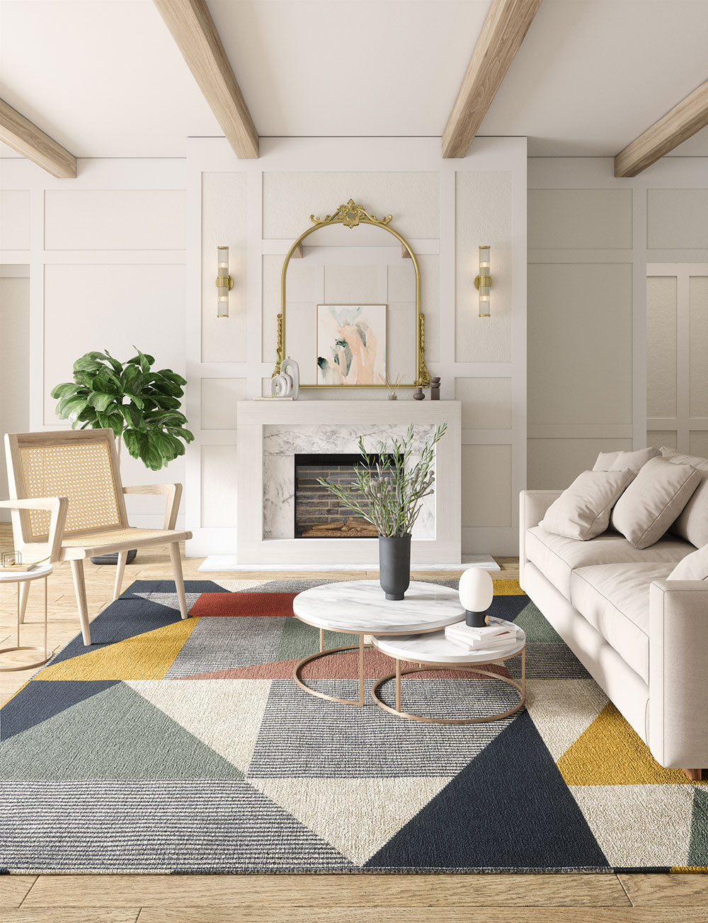 Mizza Grey Multicolor Rug 