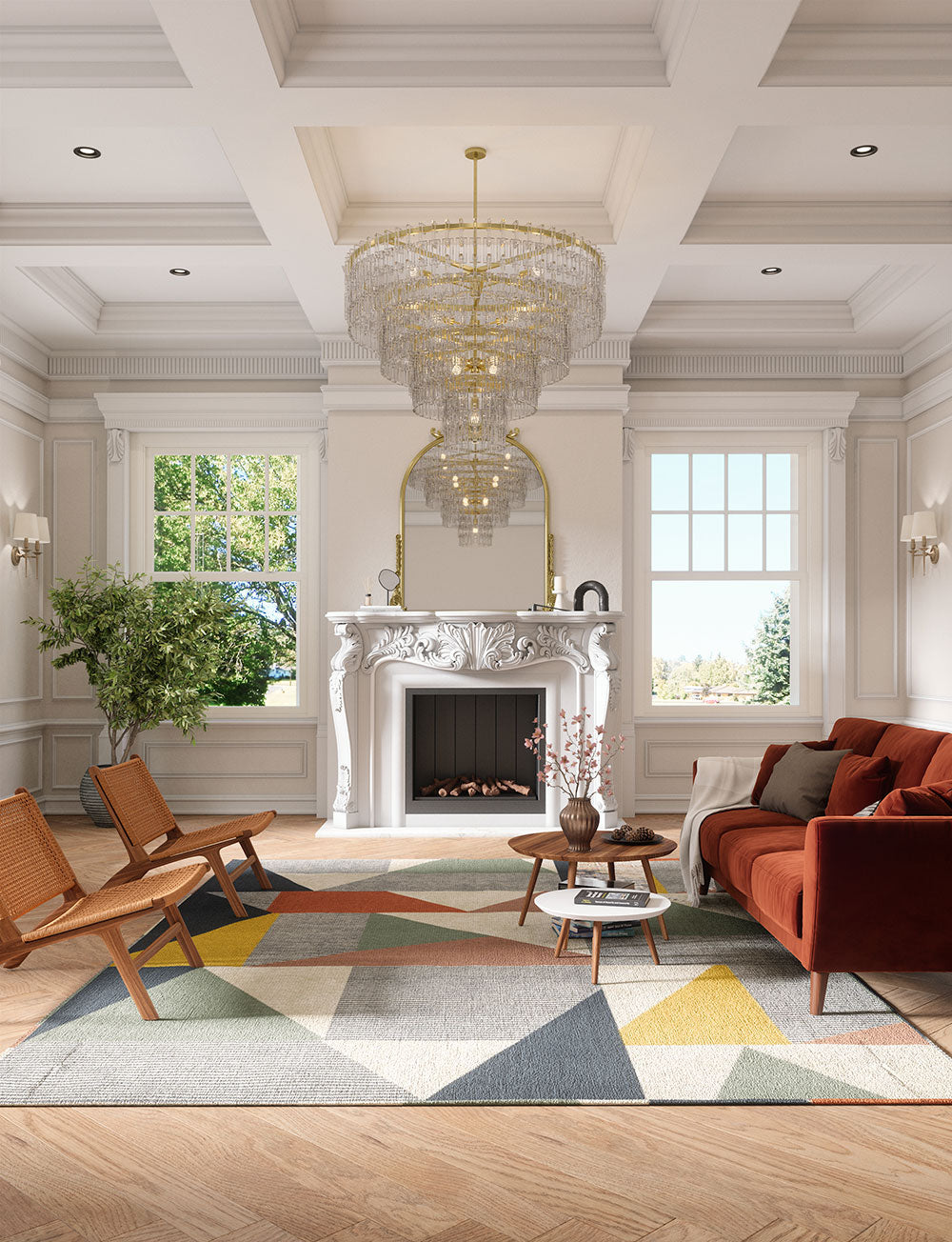 Mizza Grey Multicolor Rug 