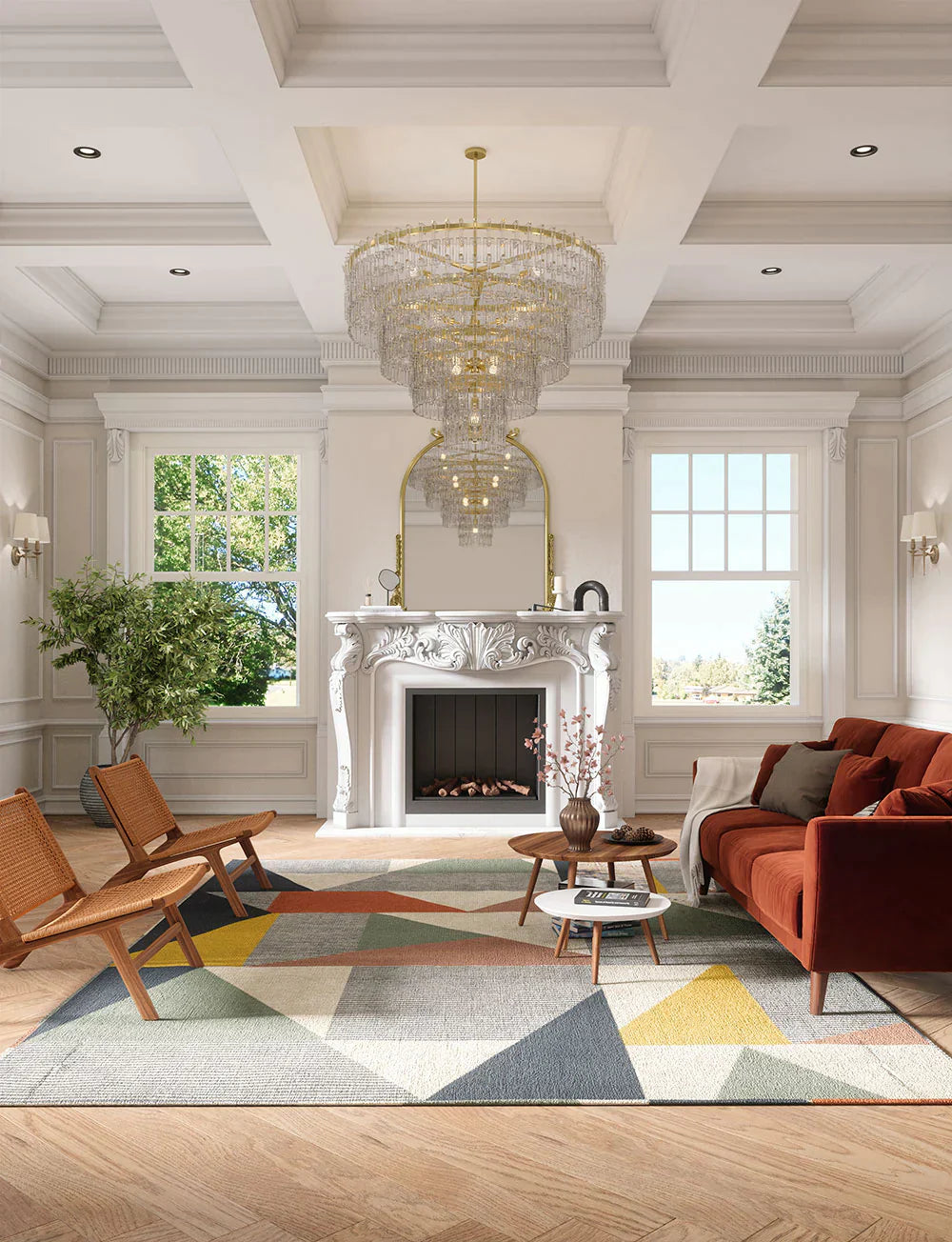 Mizza Grey Multicolor Rug 