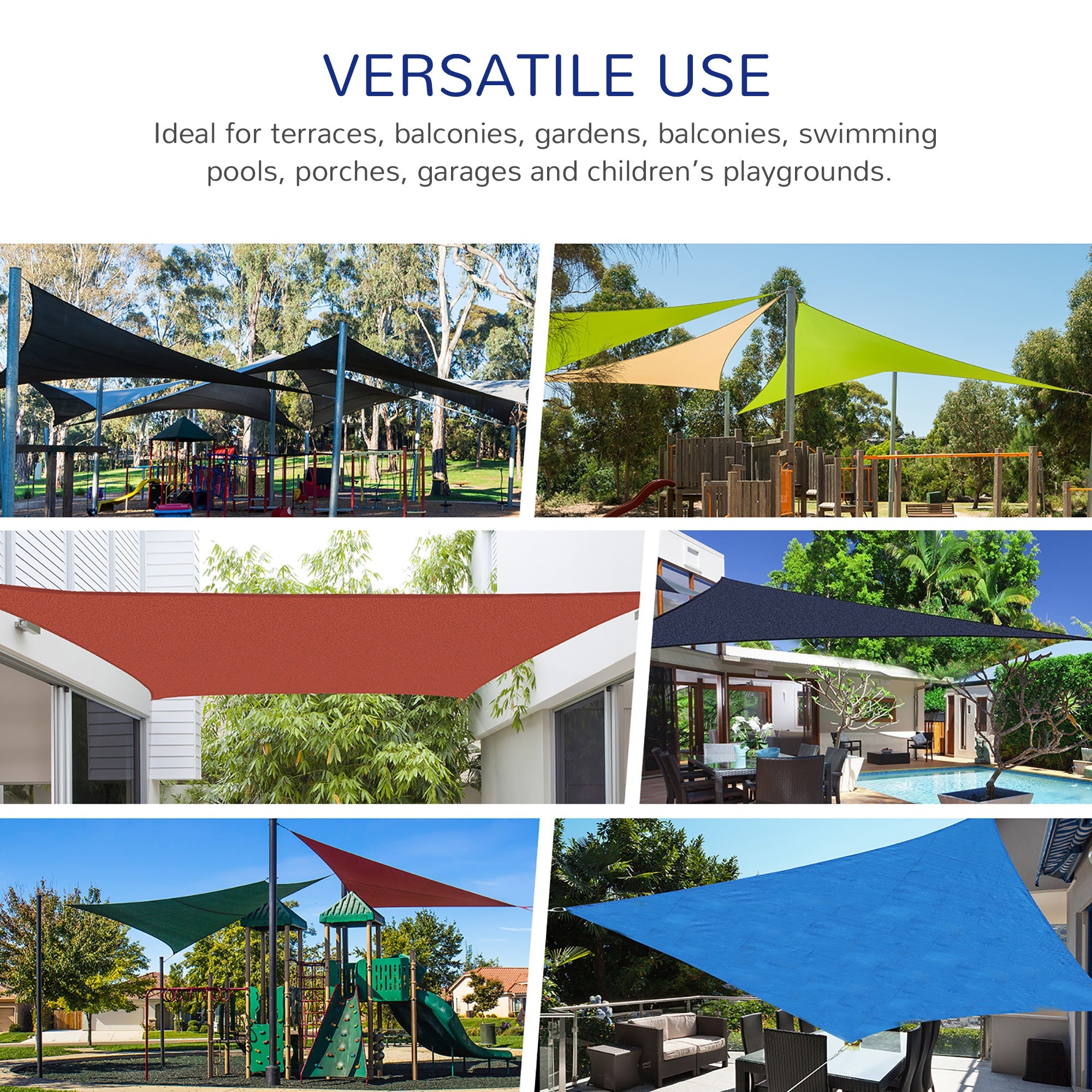 Outsunny Shaded Sanctuary: Rectangle 20'x16' Sun Shade Sail Top Cover Fabric for Outdoor Shelter, Garden, Blue with Carrying Bag 