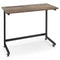 Mobile Side Table Rolling Laptop Desk Cart with Tablet Slot-Rustic Brown