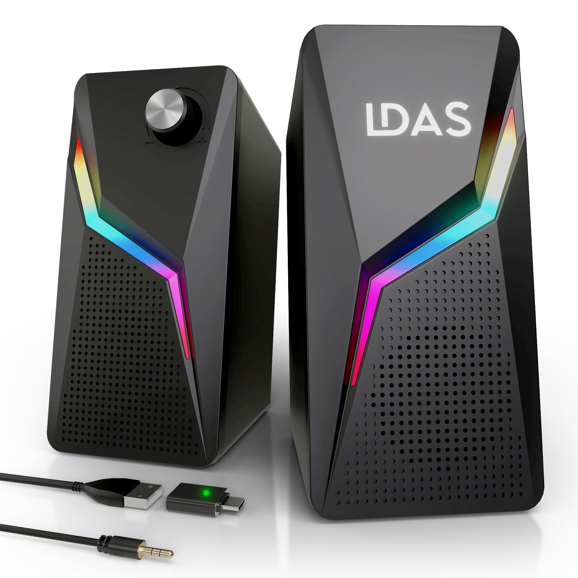 LDAS - A8 Computer Speakers for Desktop Monitor, USB/USB-C Powered PC Speakers 