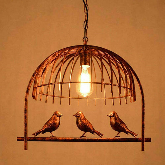 Modern Bird cage Hanging Pendant Light Copper~1326