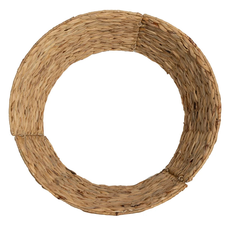 HOMCOM 24" Hyacinth Christmas Tree Base Cover – Hand-Woven Natural Tree Collar for Holiday Home Decor 