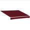 Outsunny Outdoor Sunscreen Cover: 9'x8' Retractable Fabric Replacement with UV Blocking, Wine Red